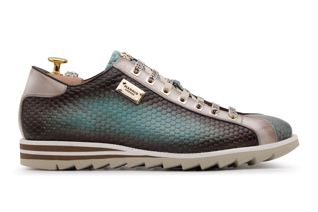 Handschattierter Leder -Sneaker