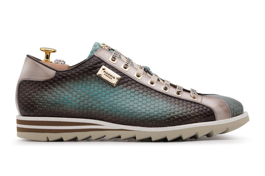 Handschattierter Leder -Sneaker