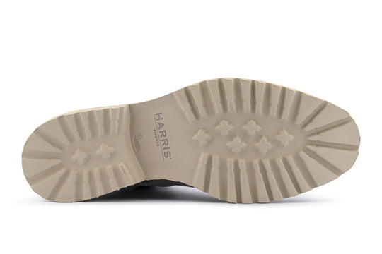 Suede leather ankle boot with crocodile effect