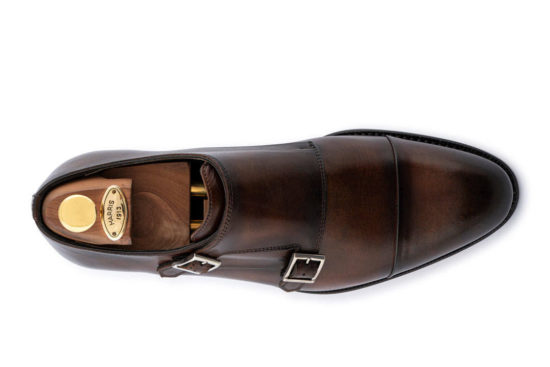 Double hand -painted leather buckle