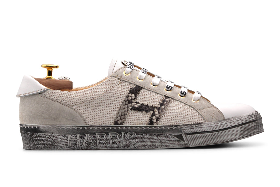 Zapatillas de deporte de cuero y lona