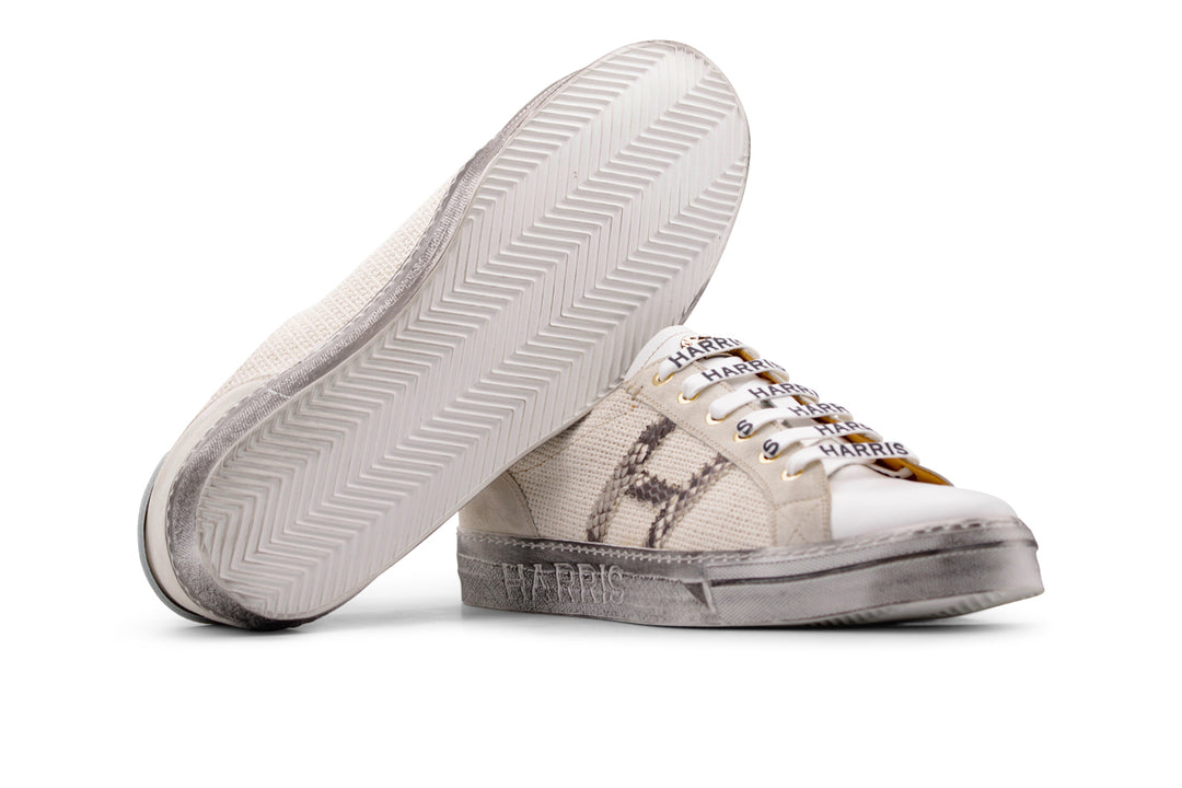 Zapatillas de deporte de cuero y lona