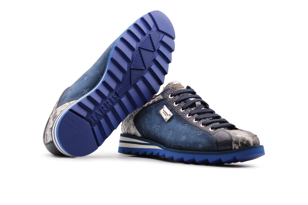Sneakers in Suede and Pitone