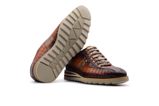 Krokodileffekt Leder -Turnschuhe