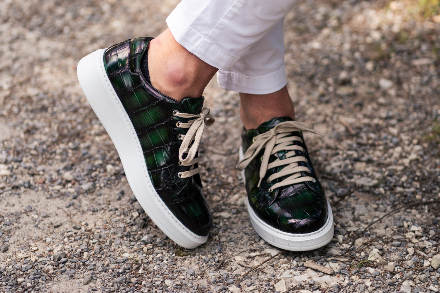 Scarpe in pelle di coccodrillo
