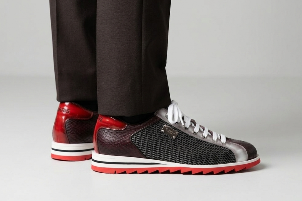 Deportivas estampadas de piel y pitón