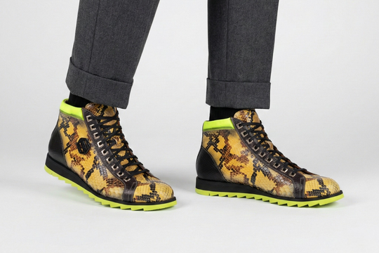 Stiefeletten aus Pythonleder