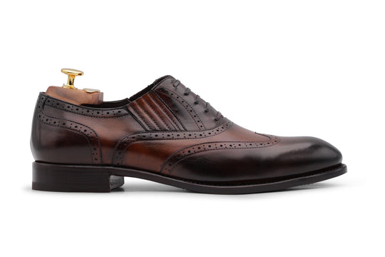 Slip-On Oxford with Brogue Detailing