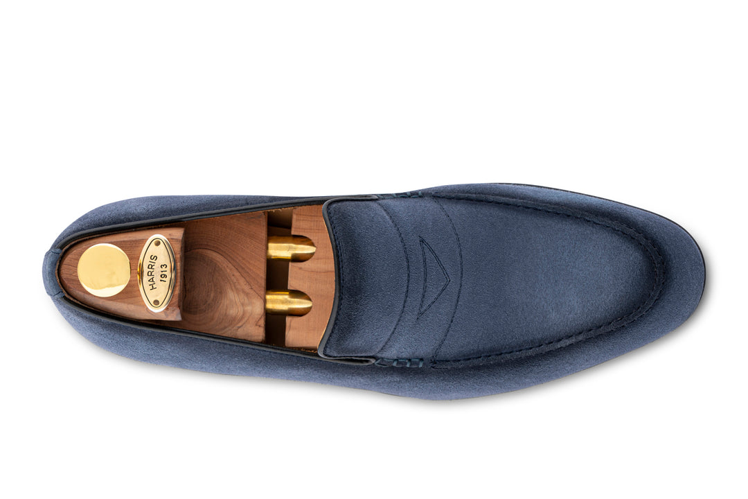 Moccasin en daim avec passant rembourré