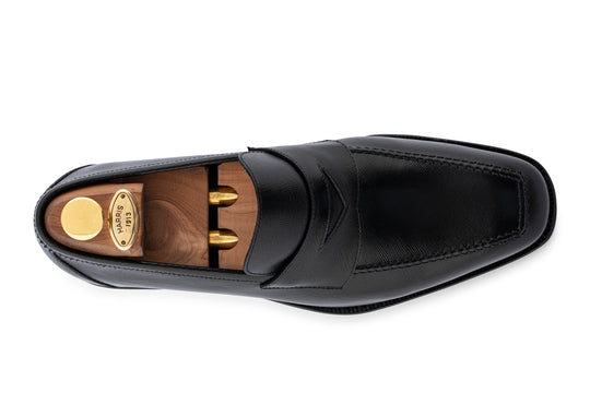 Mocasín de piel estampada