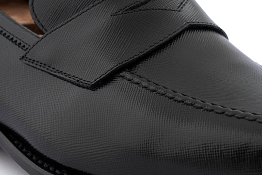 Mocasín de piel estampada