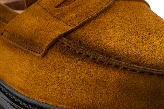 Hand-shaded suede moccasin