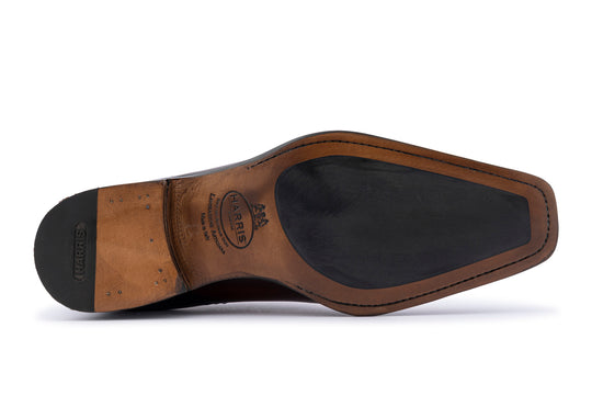 Richelieus en cuir peints à la main