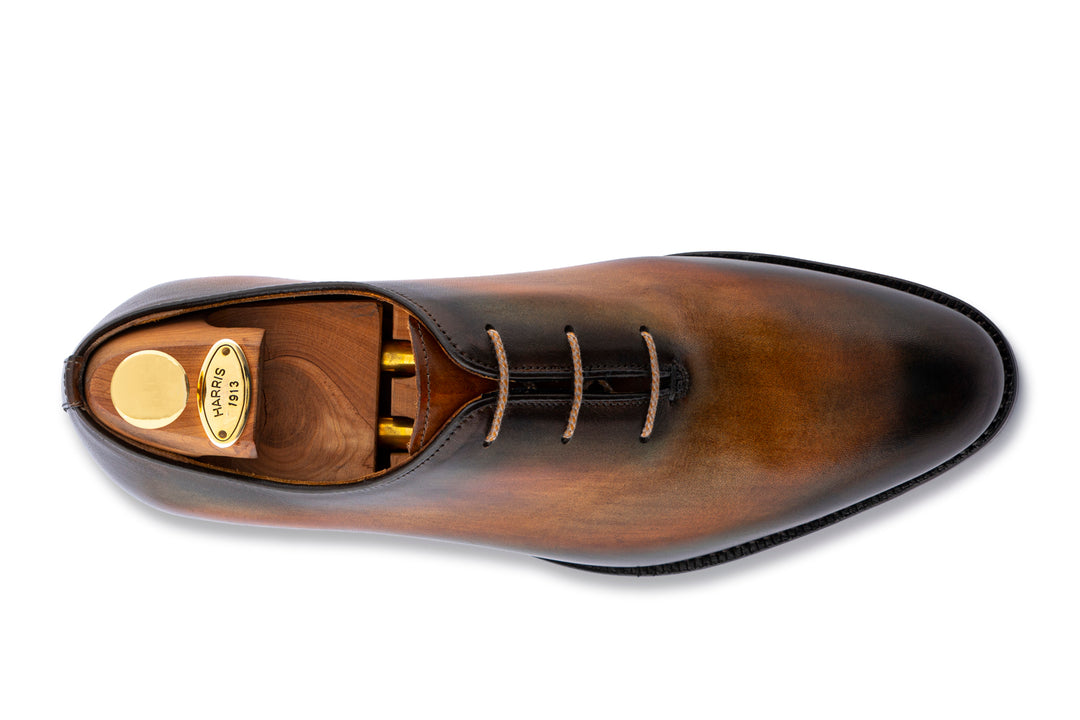 Smooth hand-painted leather brogues