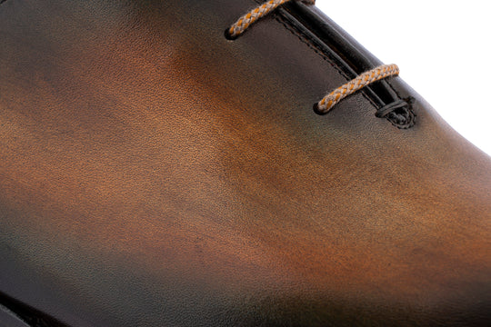 Smooth hand-painted leather brogues