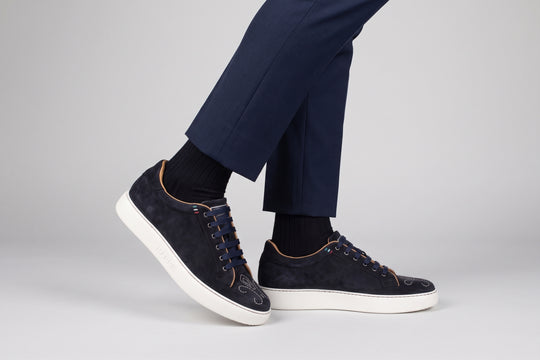 Sneakers London in Suede – Blu