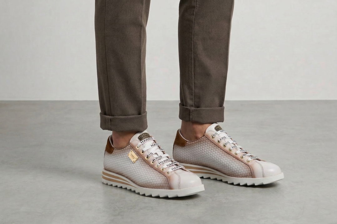 Hand-painted Bubble leather sneakers