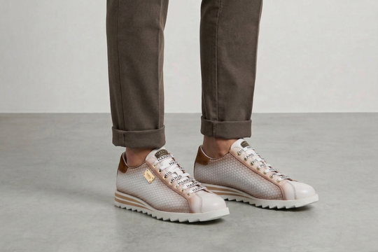 Hand-painted Bubble leather sneakers