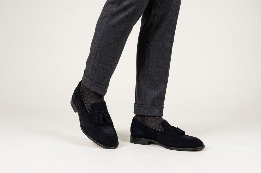 Mocasín con pompón 0964 – Azul