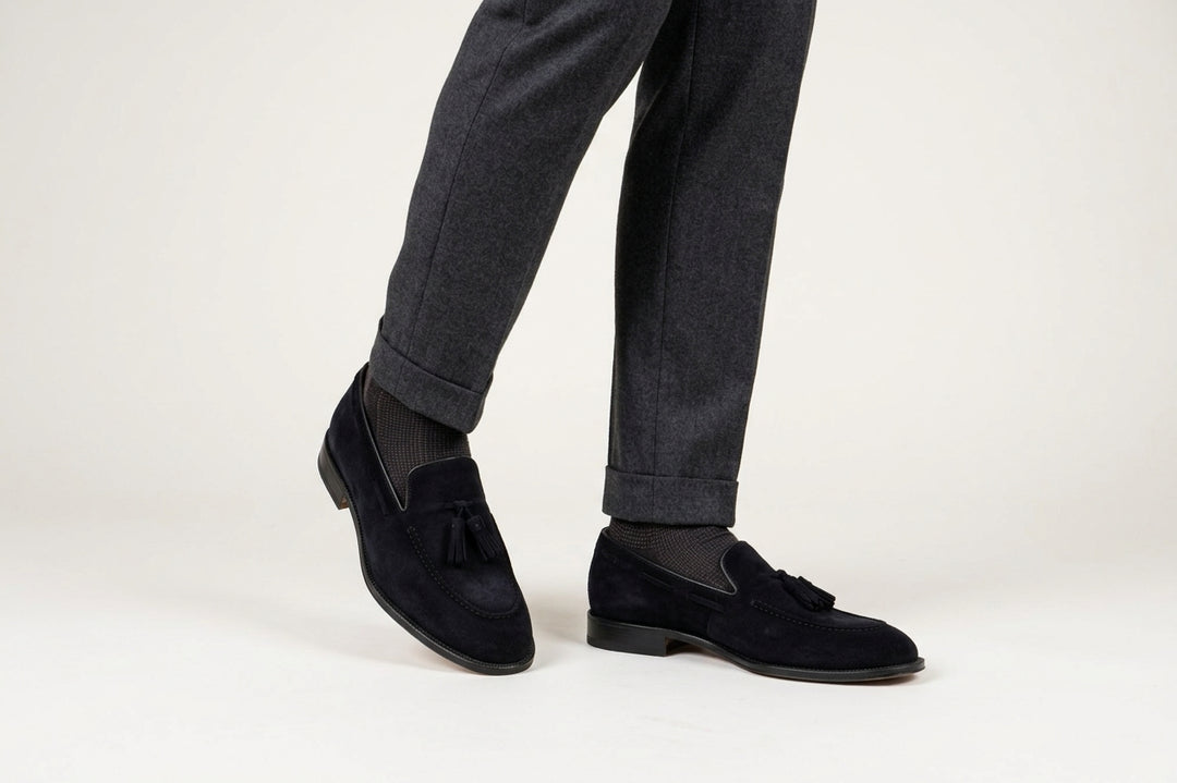 Mocasín con pompón 0964 – Azul