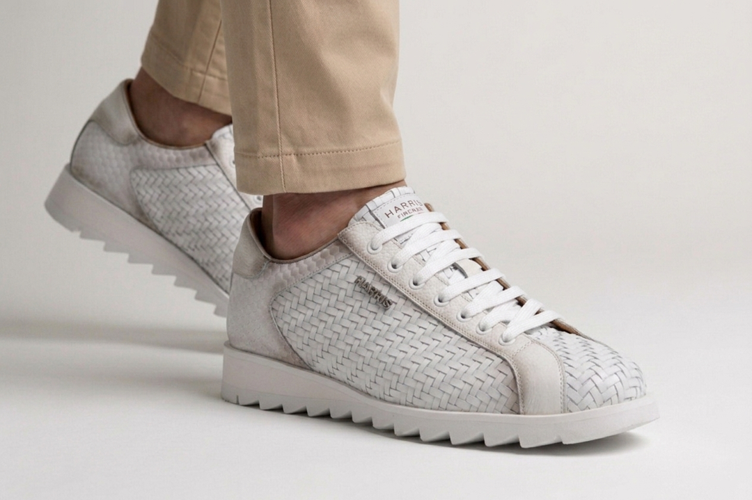 Woven and printed sneakers