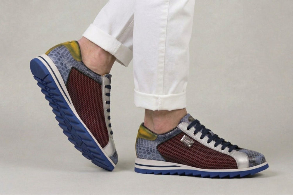 Deportivas estampadas de piel y pitón