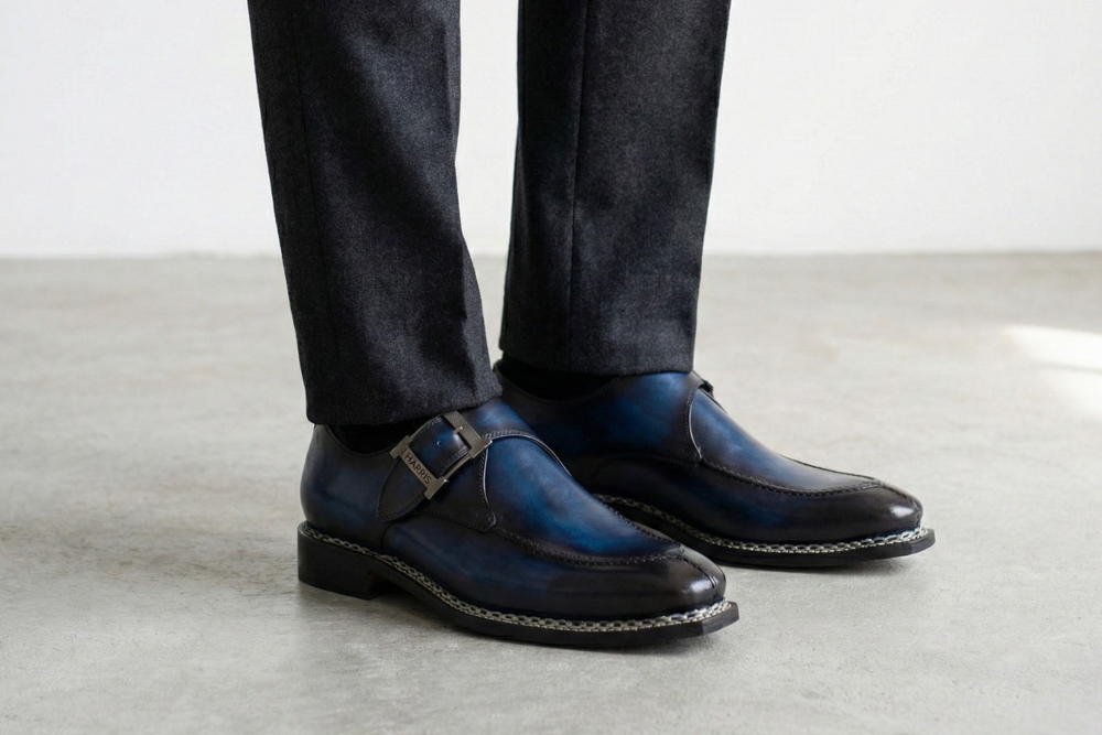 Hand-painted single buckle with Norwegian workmanship