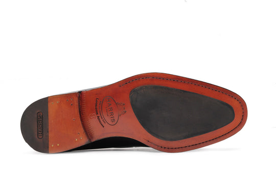 Brushed leather moccasin