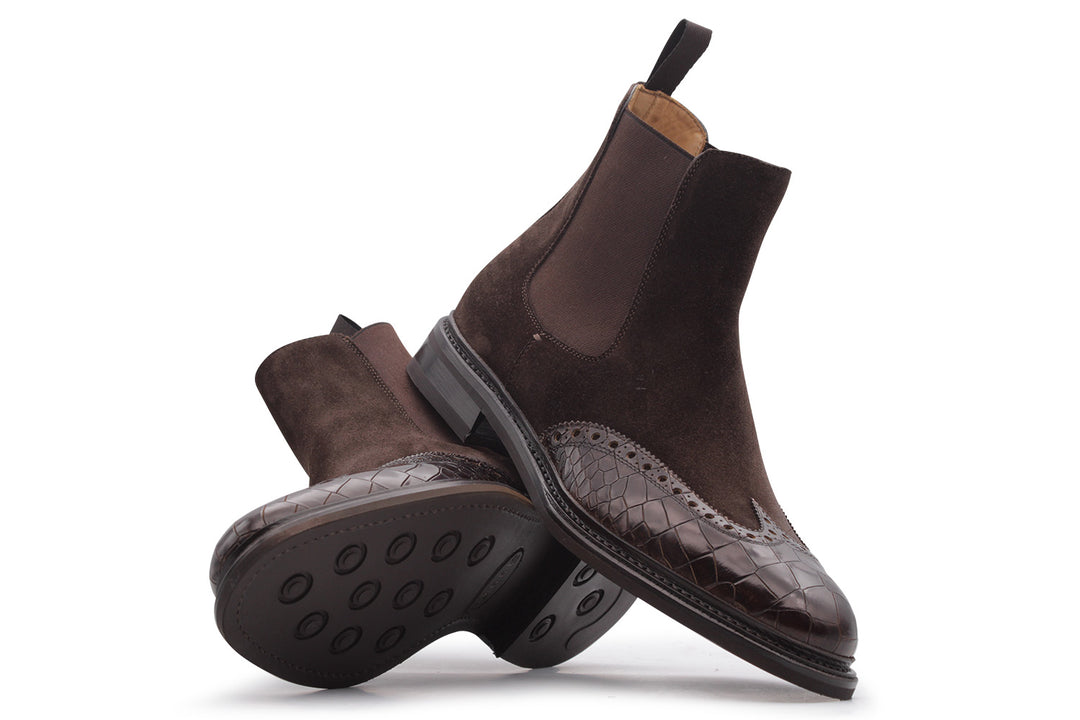 Leather ankle boot