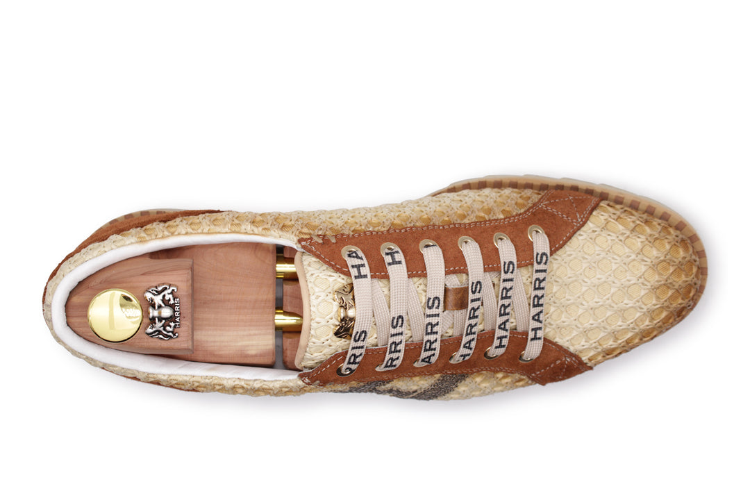 Zapatillas de cuero y rafia