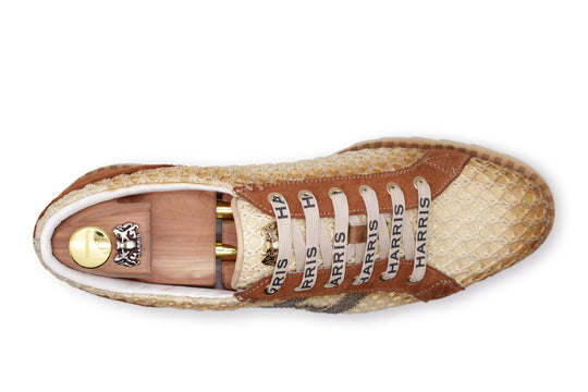 Zapatillas de cuero y rafia