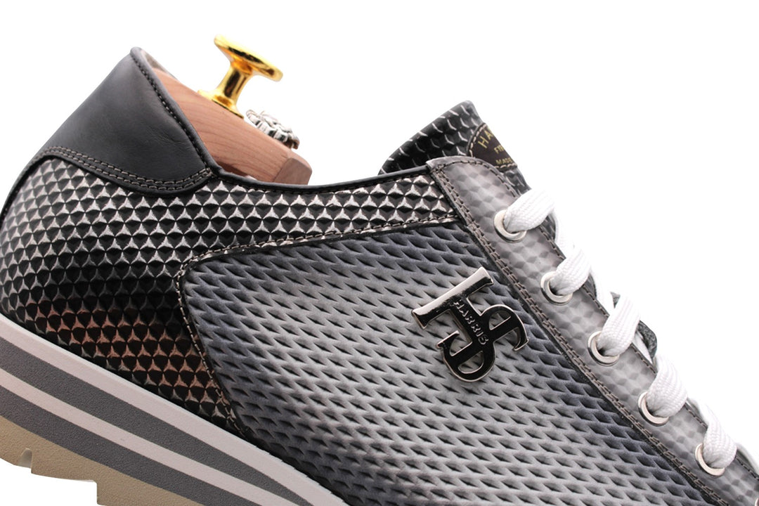 Hand shaded leather sneakers