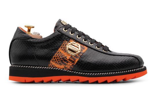 Sneakers with precious leather details
