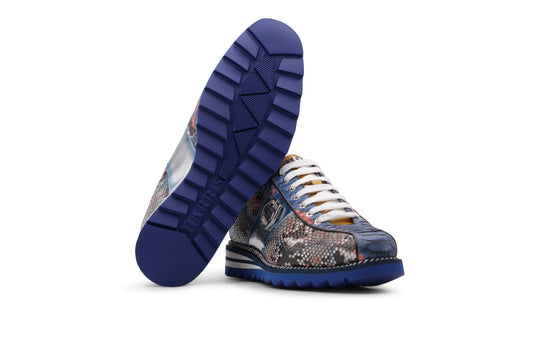 Turnschuhe mit kostbaren Lederdetails