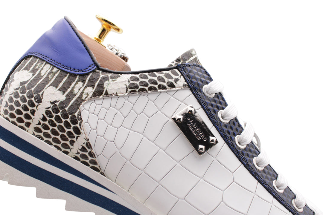 Sneakers in suede with perforated details