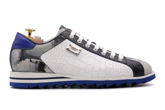 Sneakers in pelle stampata