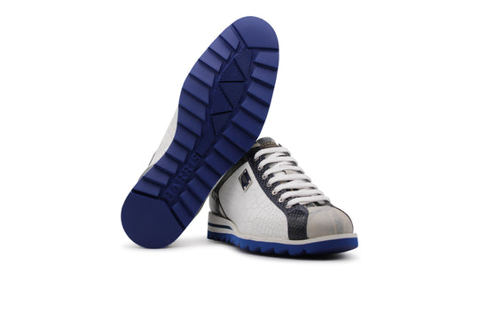 Sneakers in pelle stampata