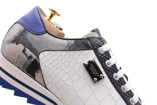 Sneakers in pelle stampata