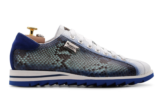Sneaker in pelle pregiata