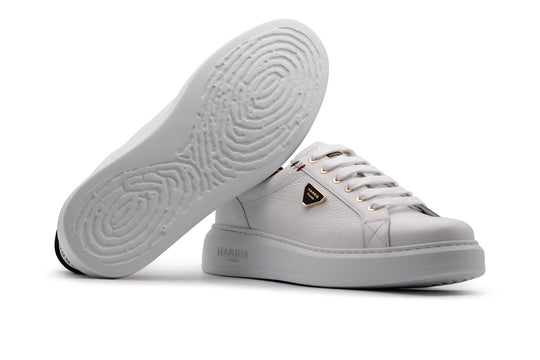 Sneakers in pelle morbida effetto alce