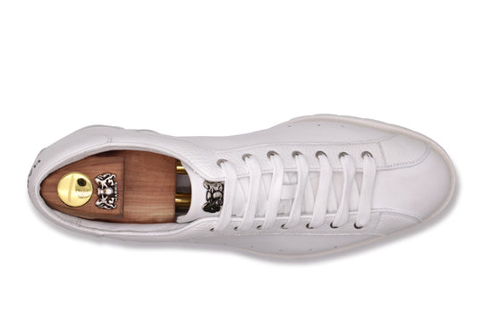 Sneakers in pelle pieno fiore