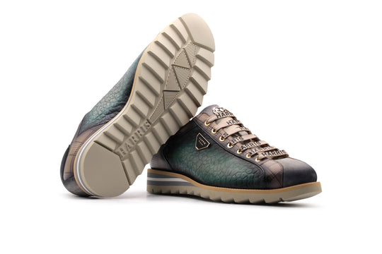 Sneakers effetto elefante e tweed
