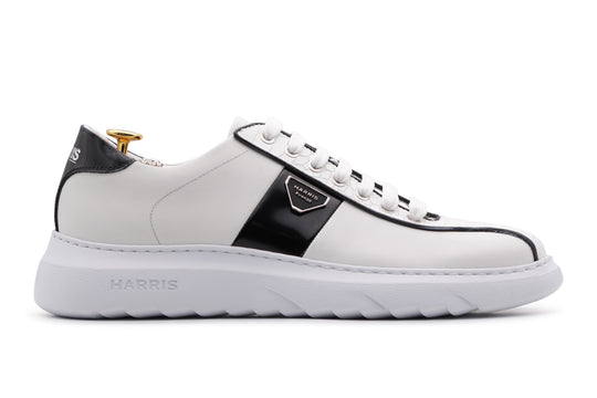 Sneakers in pelle con effetto coccodrillo