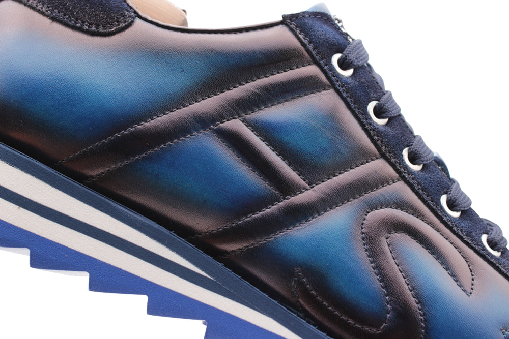 Hand-painted leather sneakers