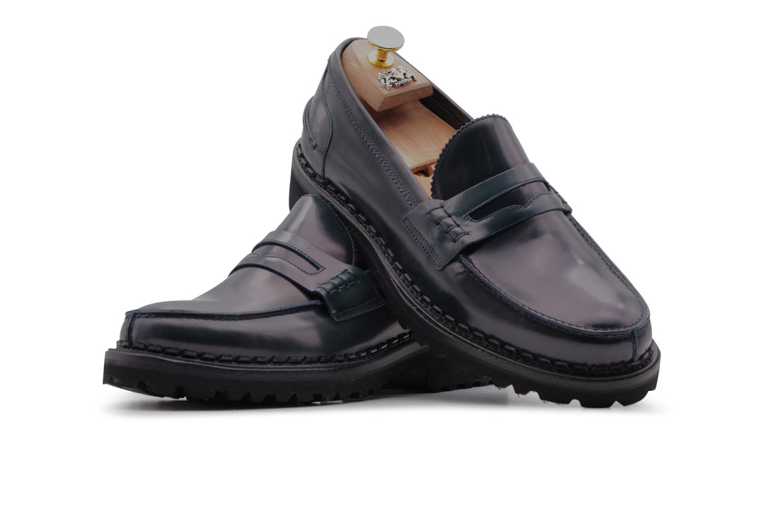 Mocassin en cuir brossé