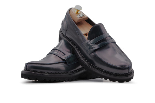 Mocassin en cuir brossé