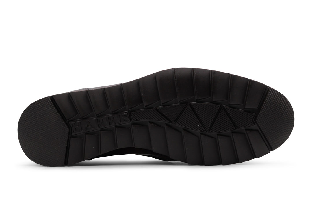 Hand-painted leather ankle boot