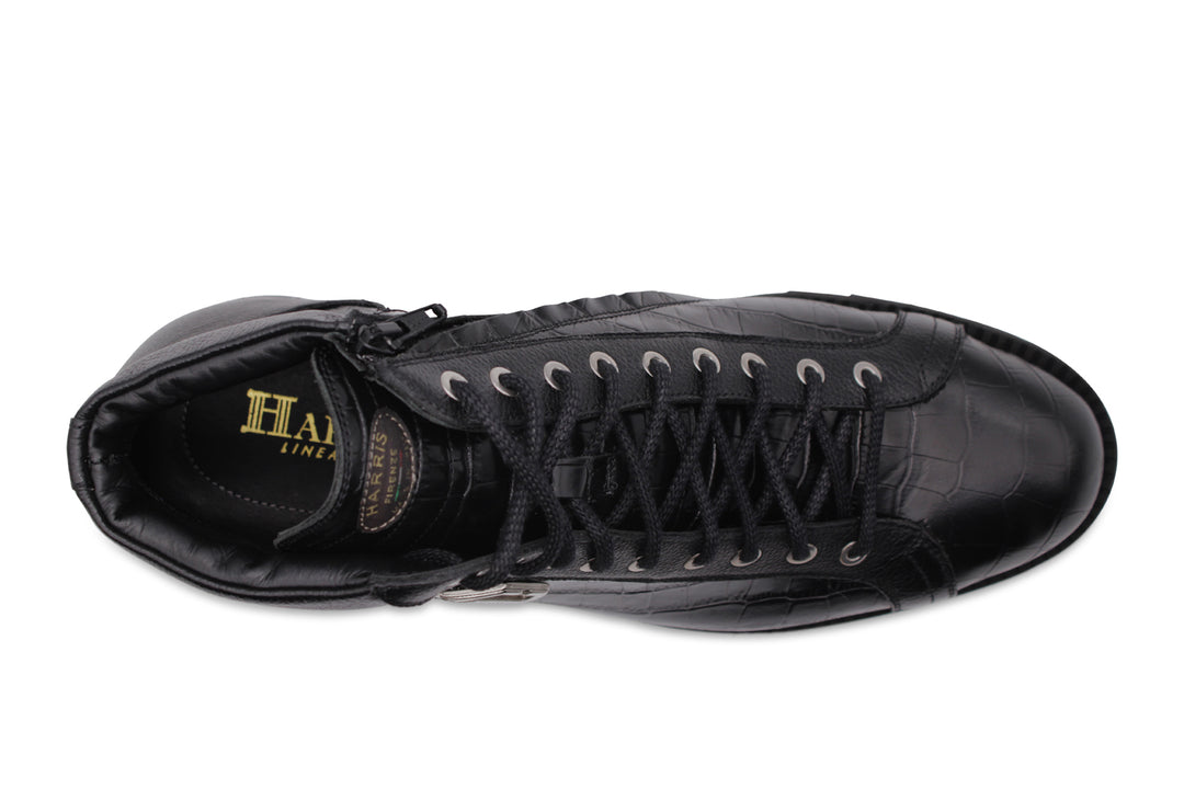 Polacchino in pelle effetto coccodrillo