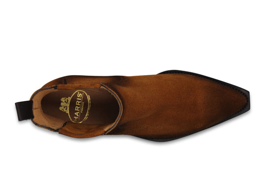Texan ankle boot in shaded Cognac suede