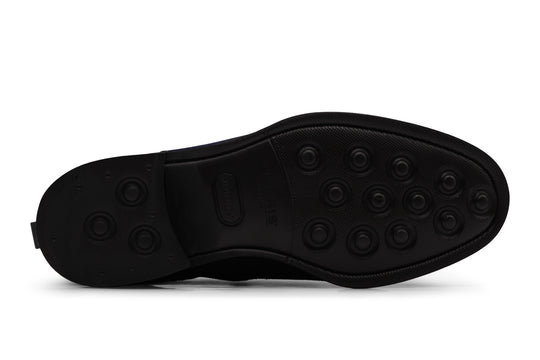 Wildlederstiefelette Blau mit Gummizug